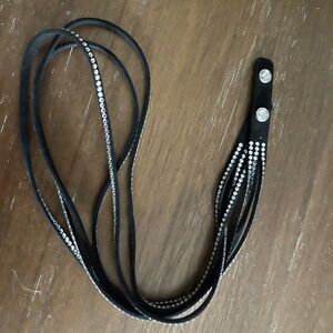 Black Rhinestone Wrap Bracelet